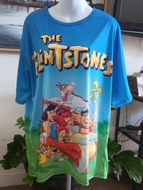 Flintstones Cartoon T-Shirt P2P 24" L 31" 3XL